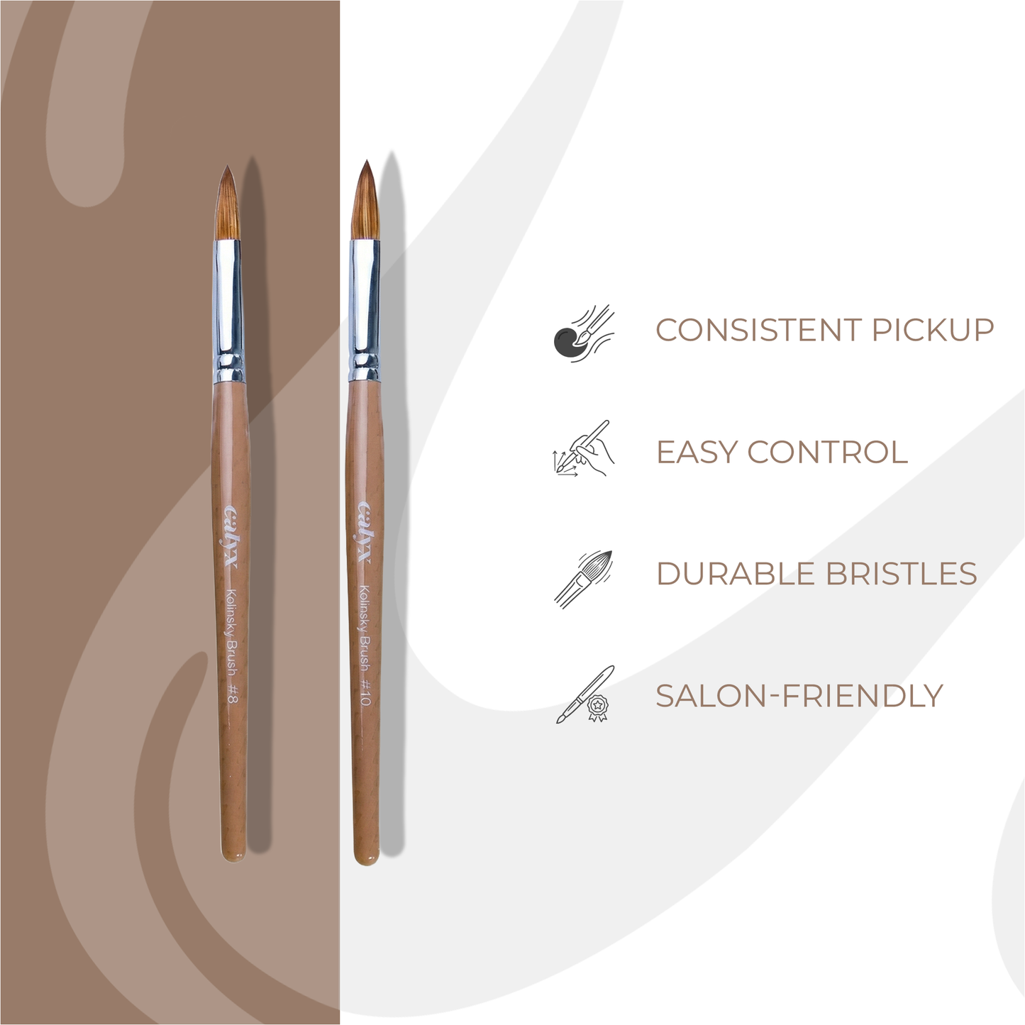 Acrylic Brush (wooden handle) - Calyx Nails India