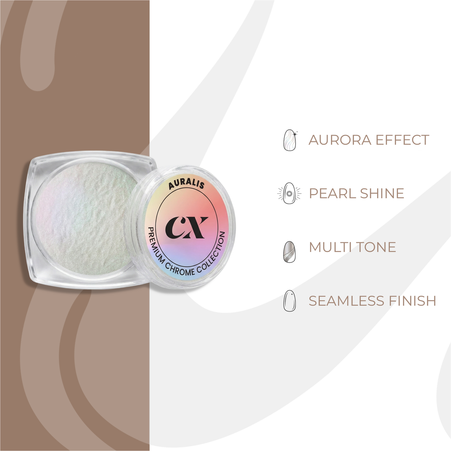 Auralis Aurora Chrome Powder | DC - 022 - Calyx Nails India