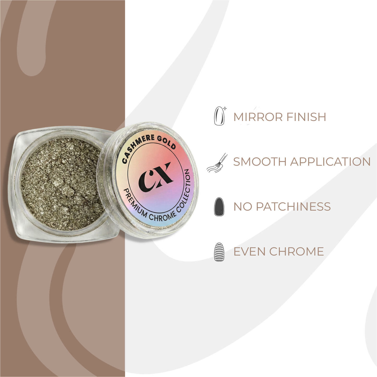 Cashmere Gold Chrome Powder | CR - 010 - Calyx Nails India