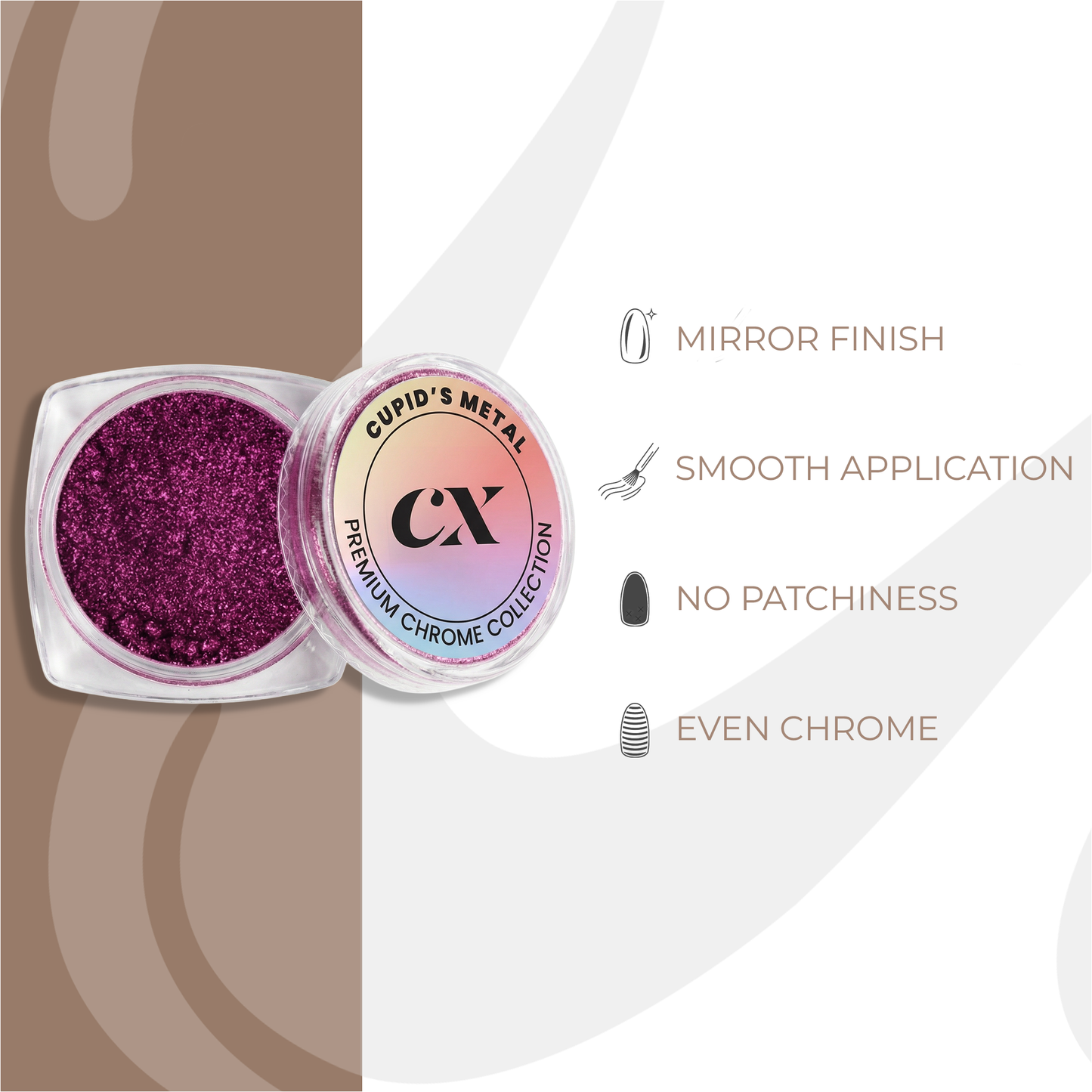 Cupid's Metal Chrome Powder | CR - 006 - Calyx Nails India