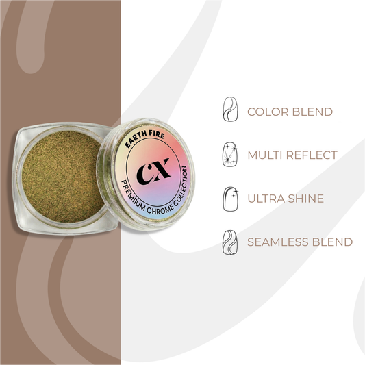 Earth Fire Duo Chrome Powder | DC - 013 - Calyx Nails India