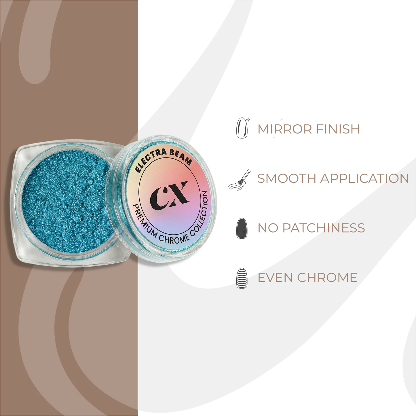 Electra Beam Chrome Powder | CR - 003 - Calyx Nails India