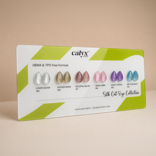 6 Shades Silk Cat-Eye Collection Gel Polish Kit - Calyx Nails India