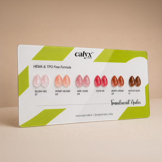 6 Shades Translucent Nudes Gel Polish Kit - Calyx Nails India