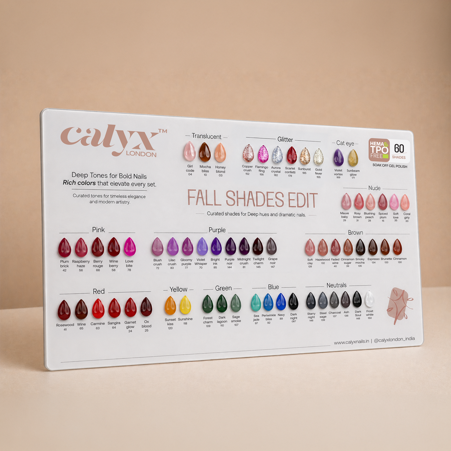 60 Shades Fall Edit Gel Polish Kit - Calyx Nails India