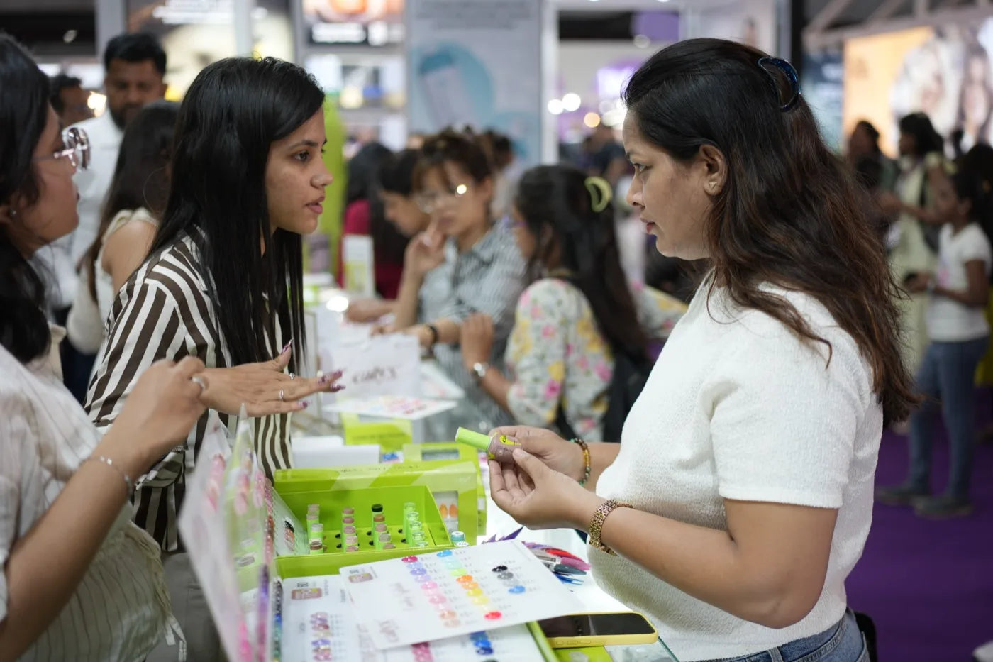 Calyx gel and acrylic nail products exhibition