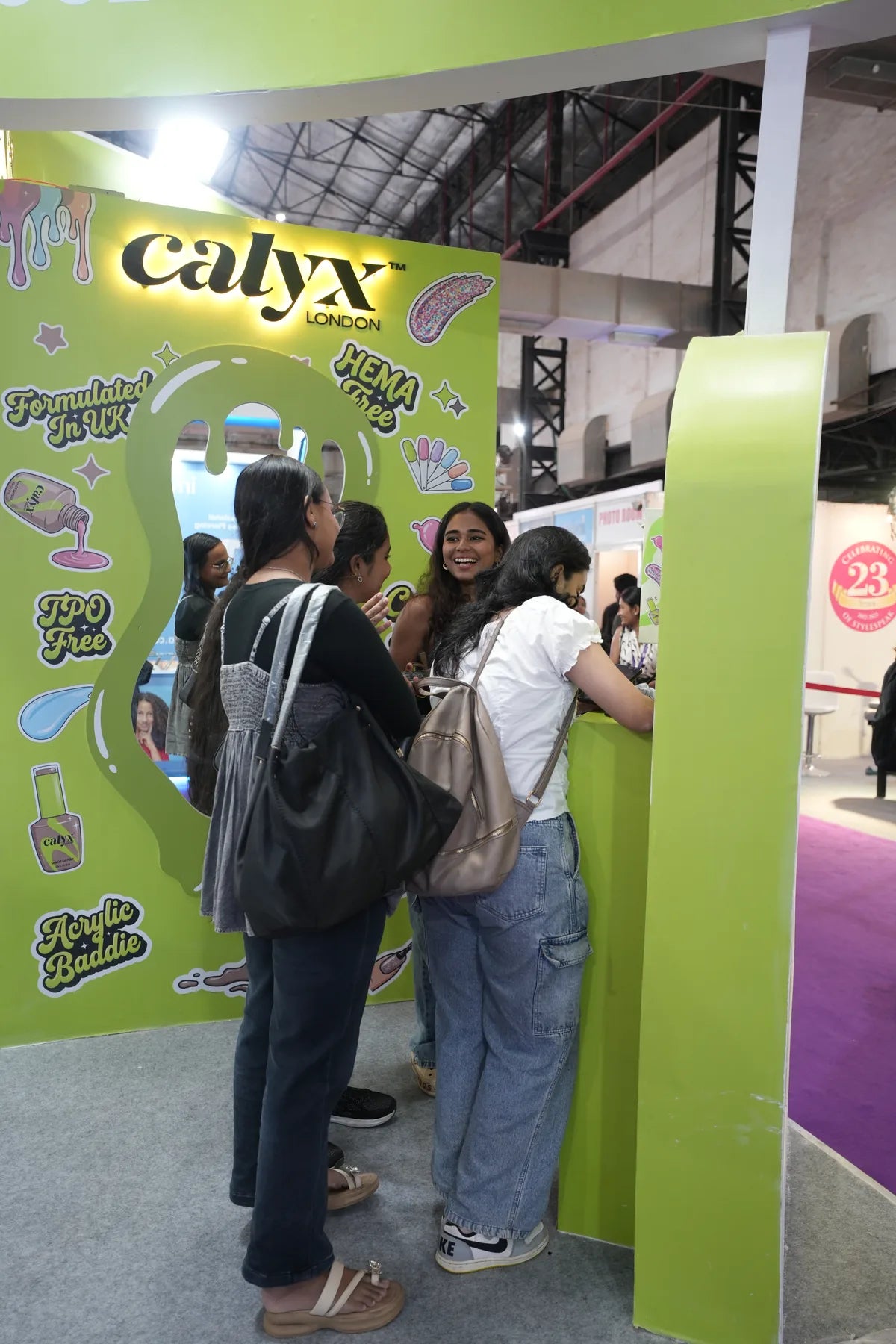 Calyx gel nail polish event booth India