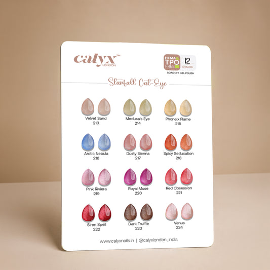 12 Shades Starfall Cat-Eye Gel Polish Kit - Calyx Nails India