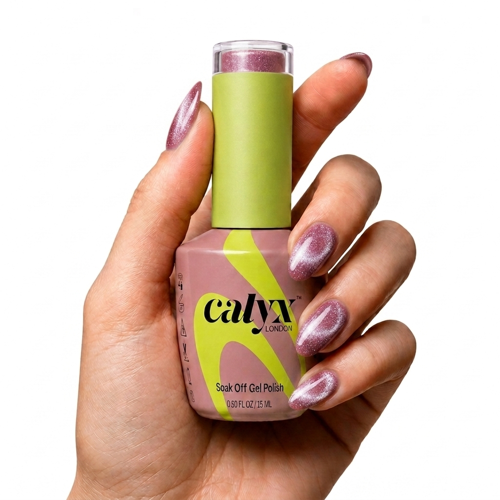 Pink Riviera Starfall Cat-Eye Gel Polish | 219 | 15ml - Calyx Nails India