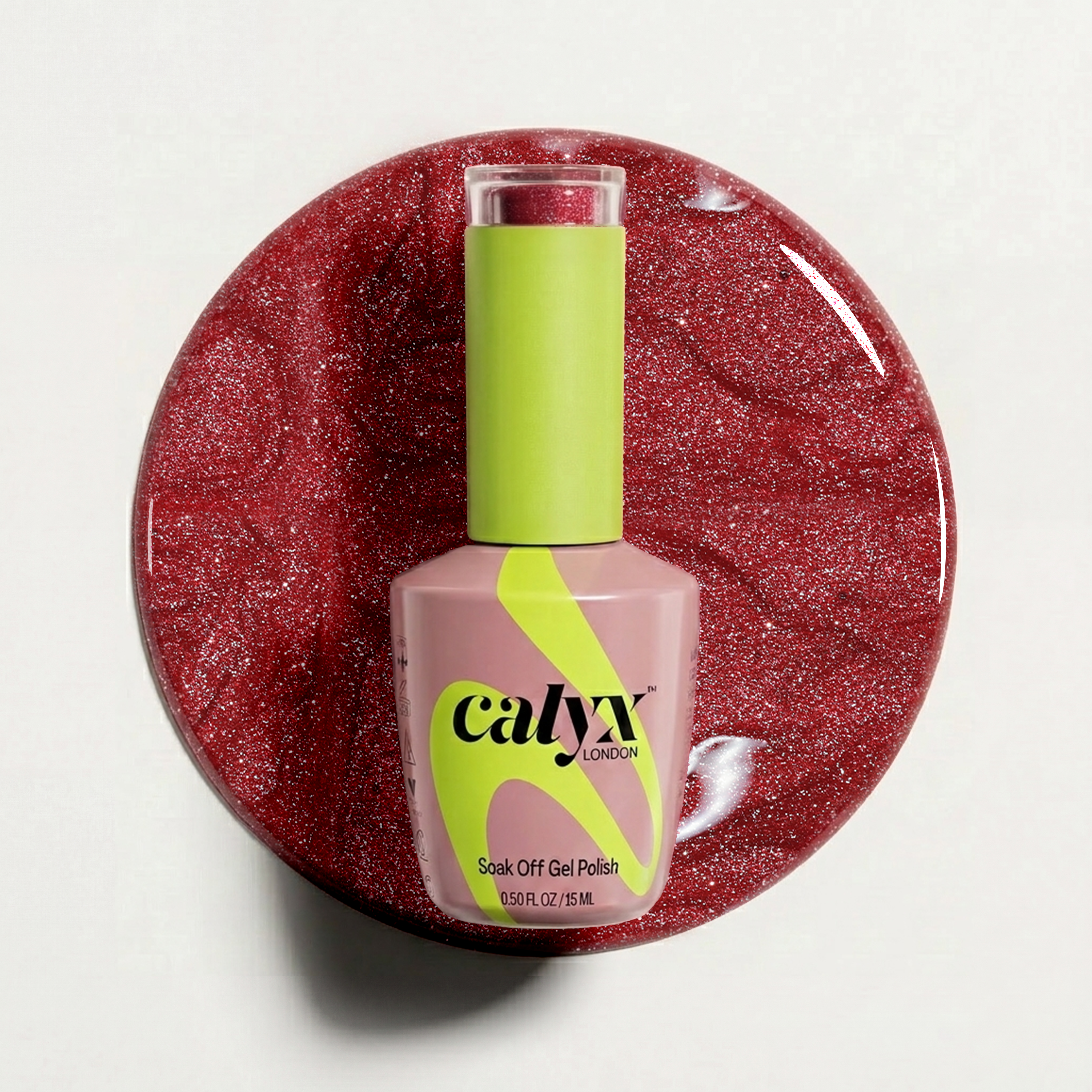 Red Obsession Starfall Cat-Eye Gel Polish | 221 | 15ml - Calyx Nails India