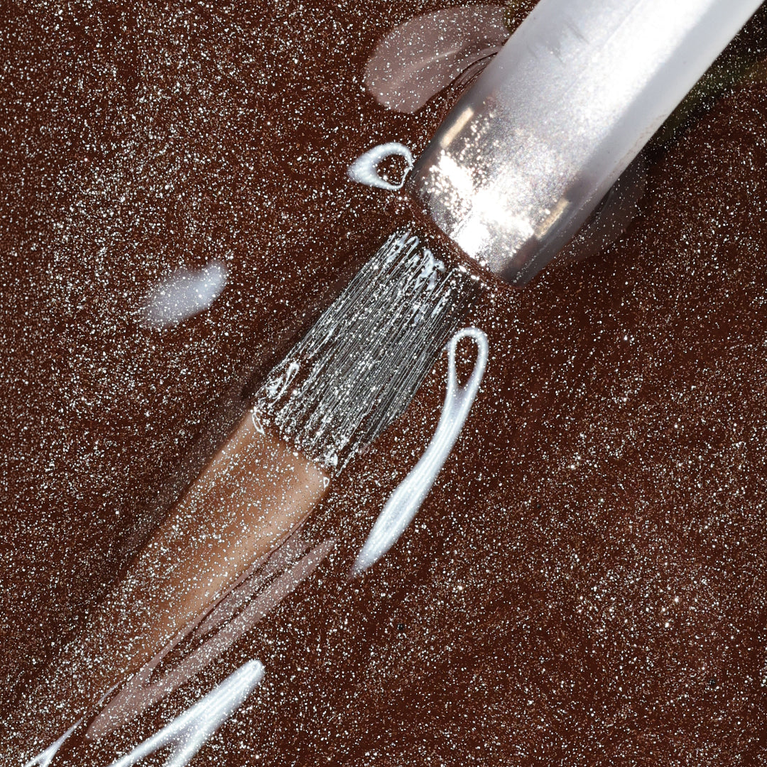 Dark Truffle Starfall Cat-Eye Gel Polish | 223 | 15ml - Calyx Nails India