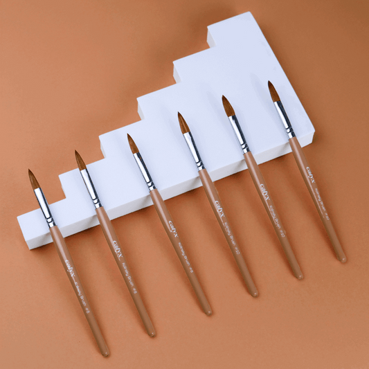Acrylic Brush (wooden handle) - Calyx Nails India