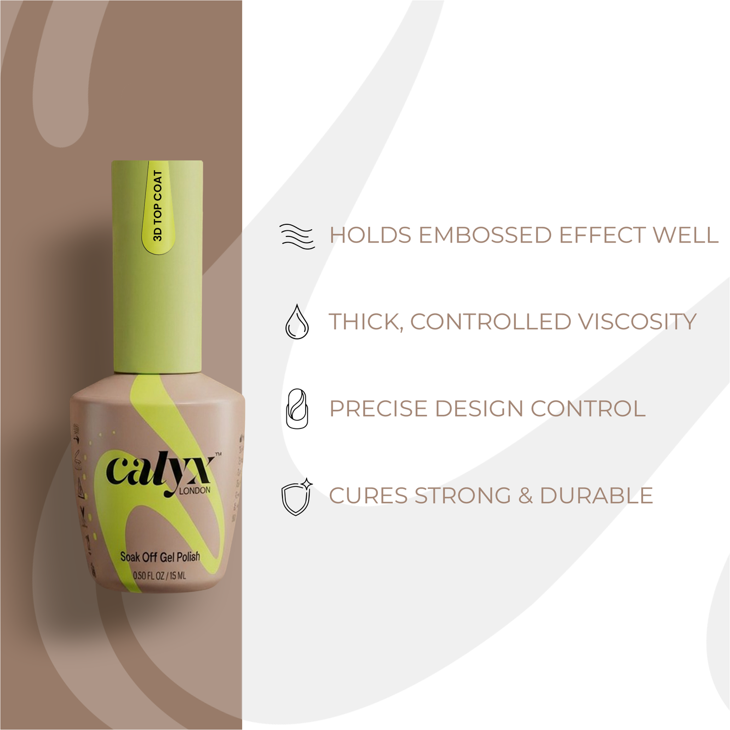 3D Top Coat | 15ml - Calyx Nails India