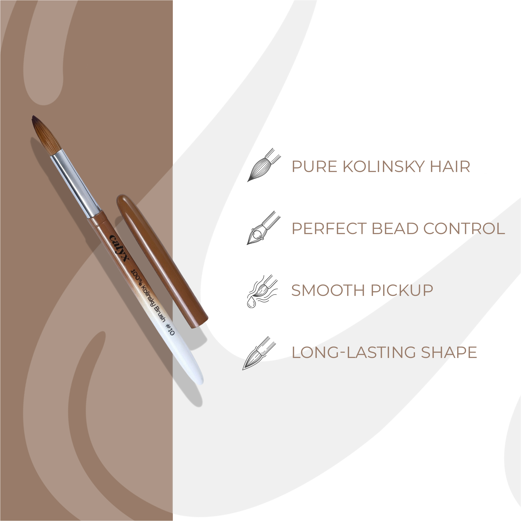 Acrylic Brush (100% kolinsky) - Calyx Nails India