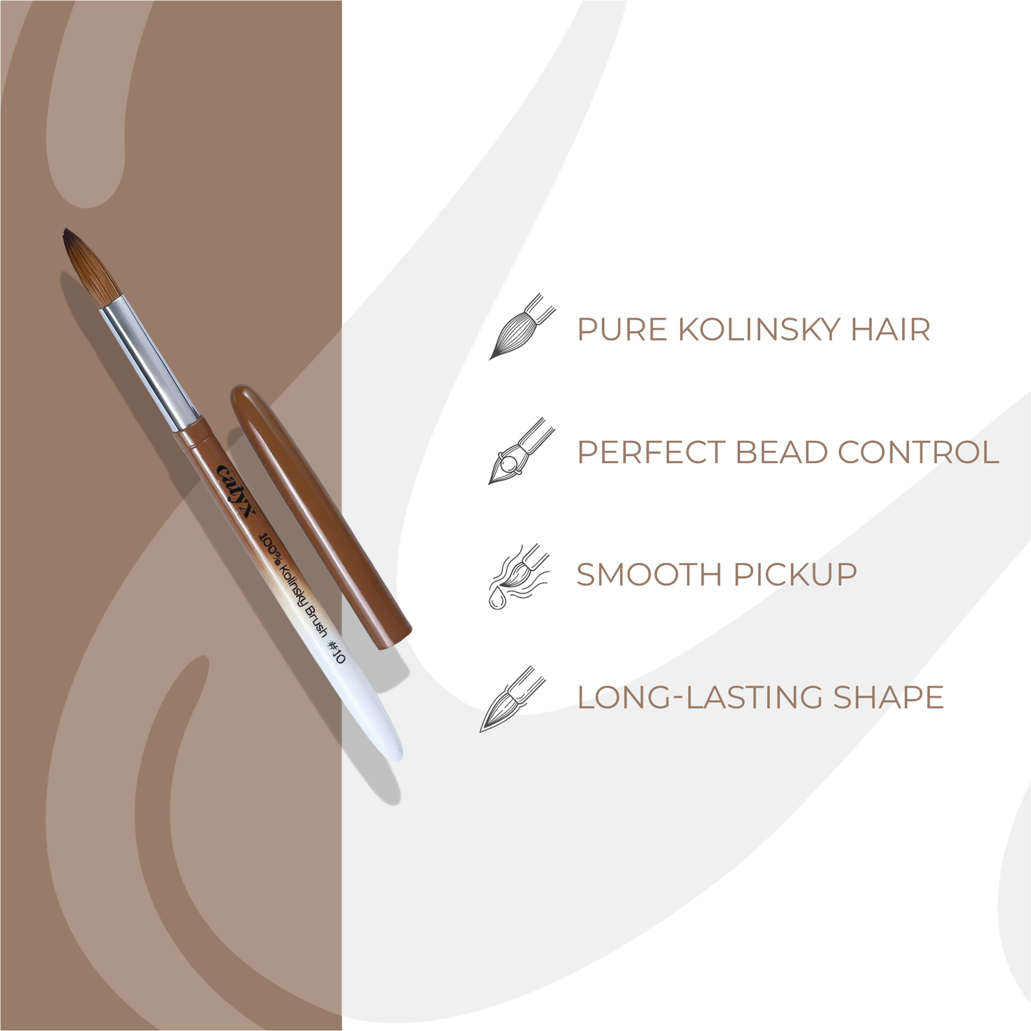 Acrylic Brush (100% kolinsky) - Calyx Nails India