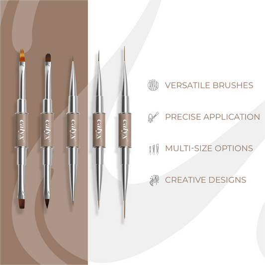 Nail Art Brush Set (5pcs) - Calyx Nails India