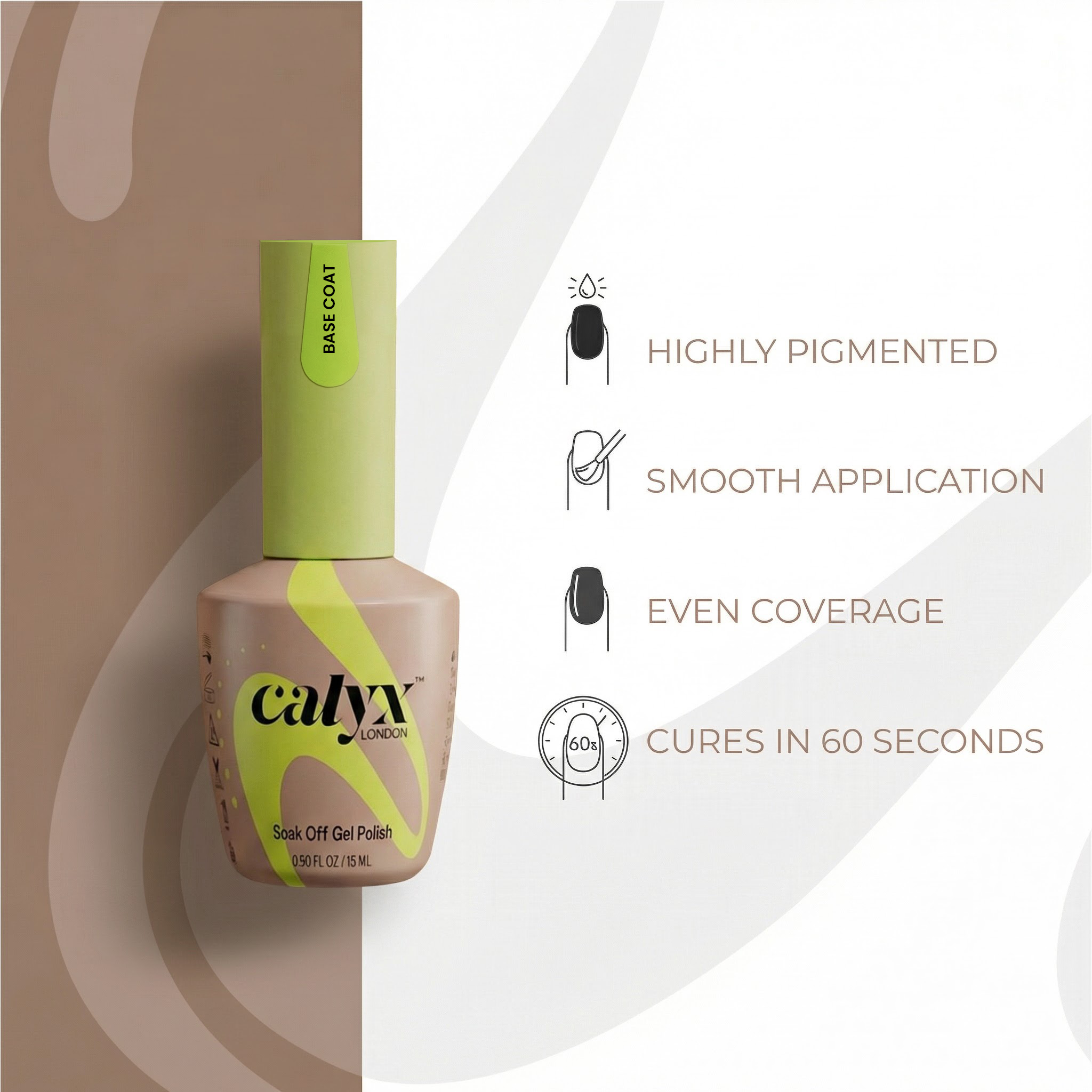 Gel Base Coat | 15ml - Calyx Nails India