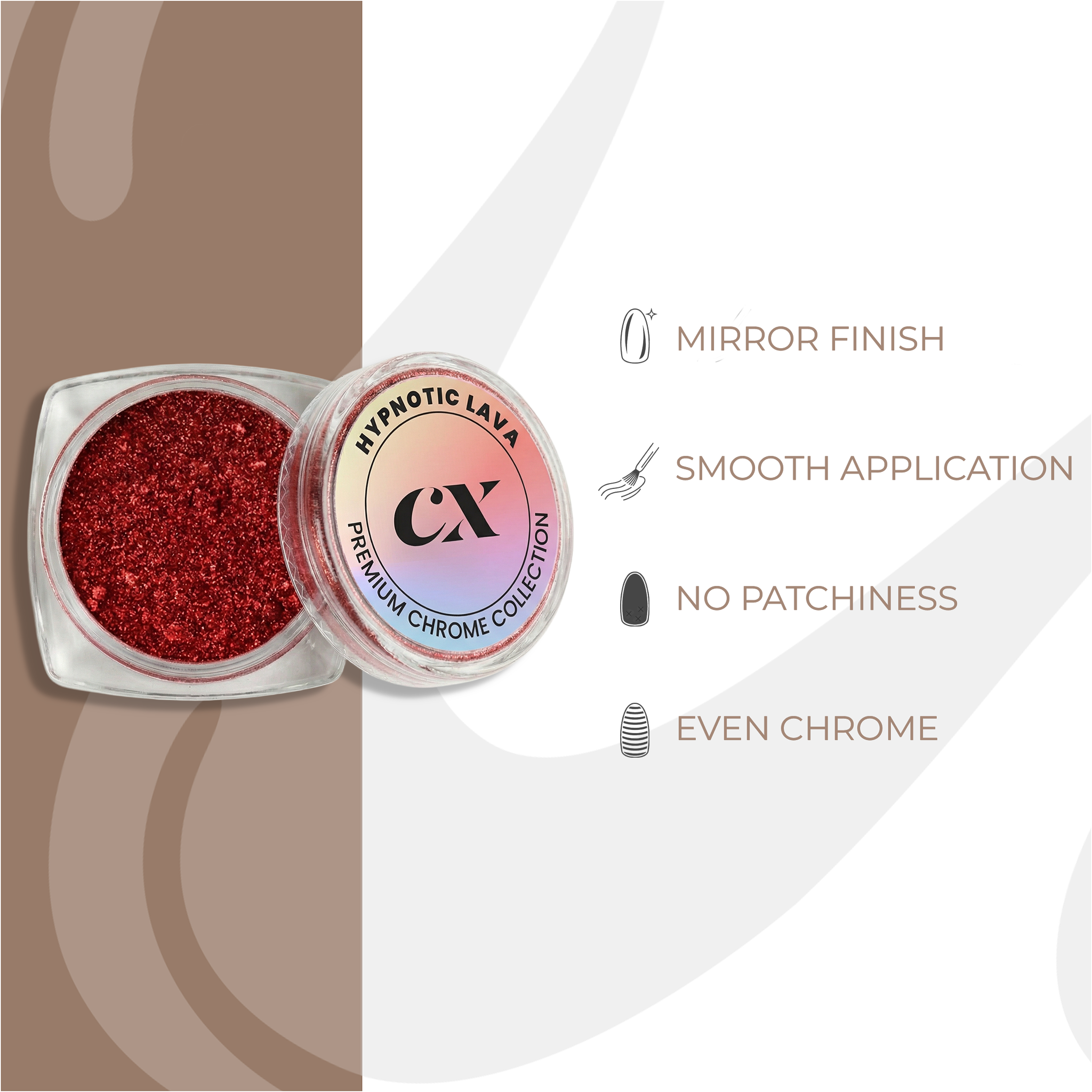 Hypnotic Lava Chrome Powder | CR - 005 - Calyx Nails India