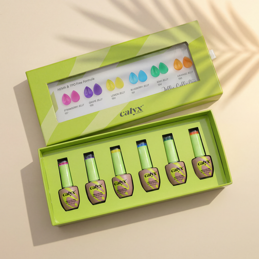 6 Shades Jelly Collection Gel Polish Kit - Calyx Nails India