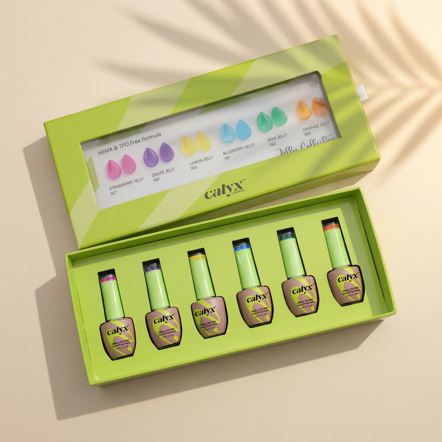 6 Shades Jelly Collection Gel Polish Kit - Calyx Nails India