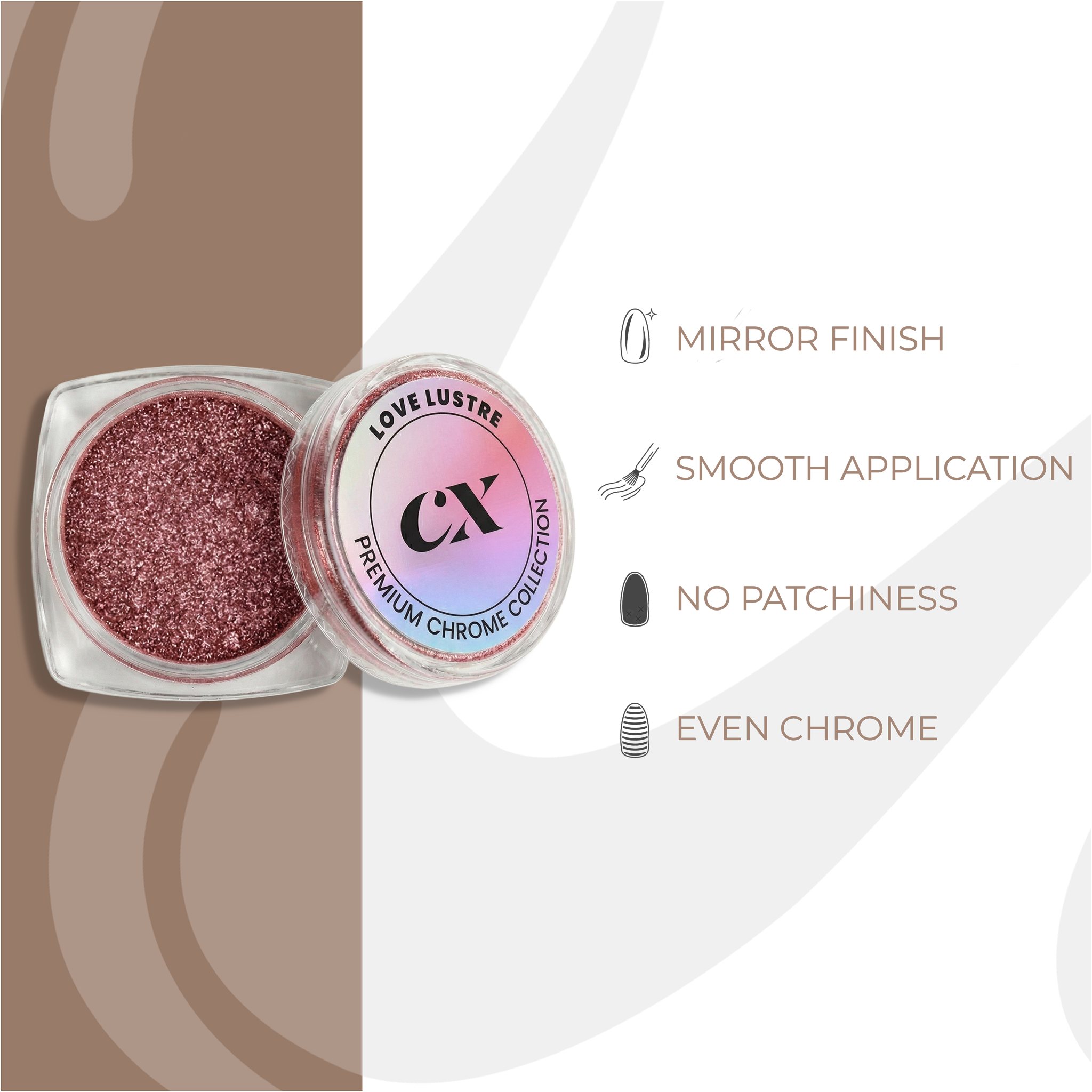 Love Lustre Chrome Powder | CR - 007 - Calyx Nails India