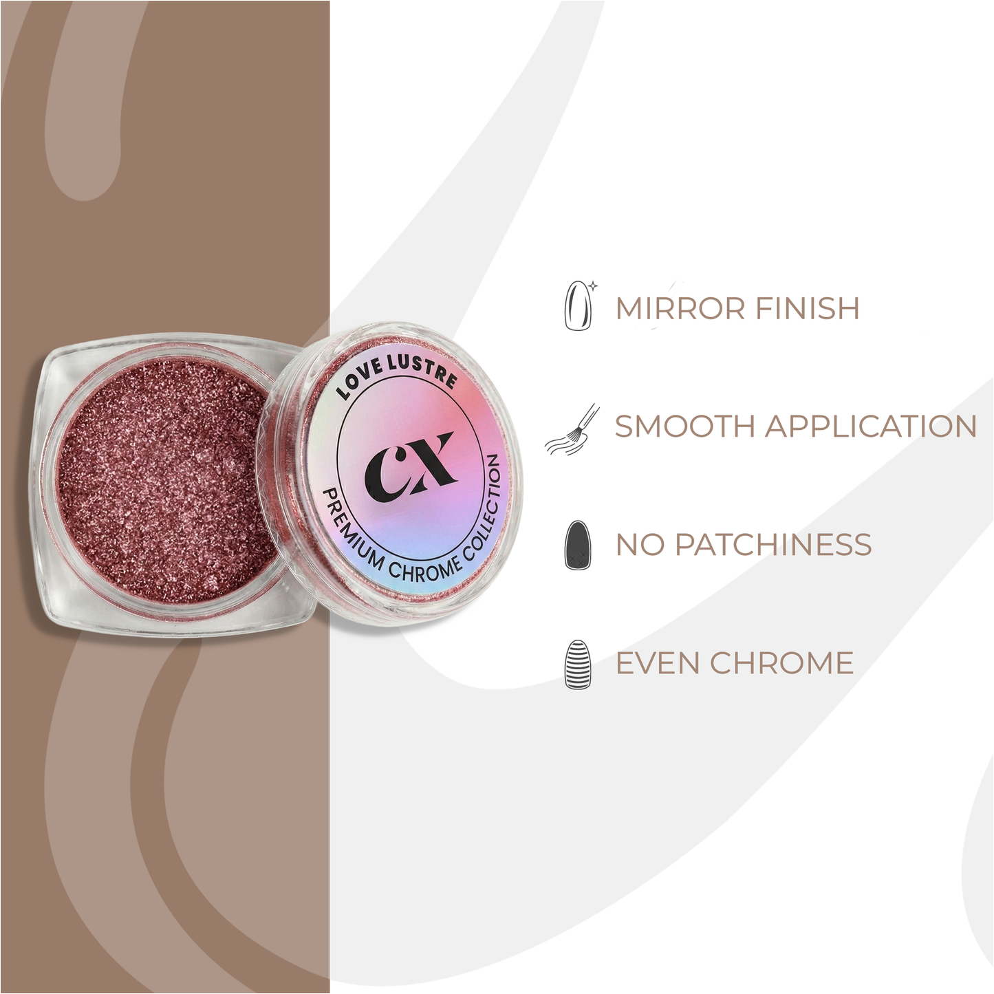 Love Lustre Chrome Powder | CR - 007 - Calyx Nails India