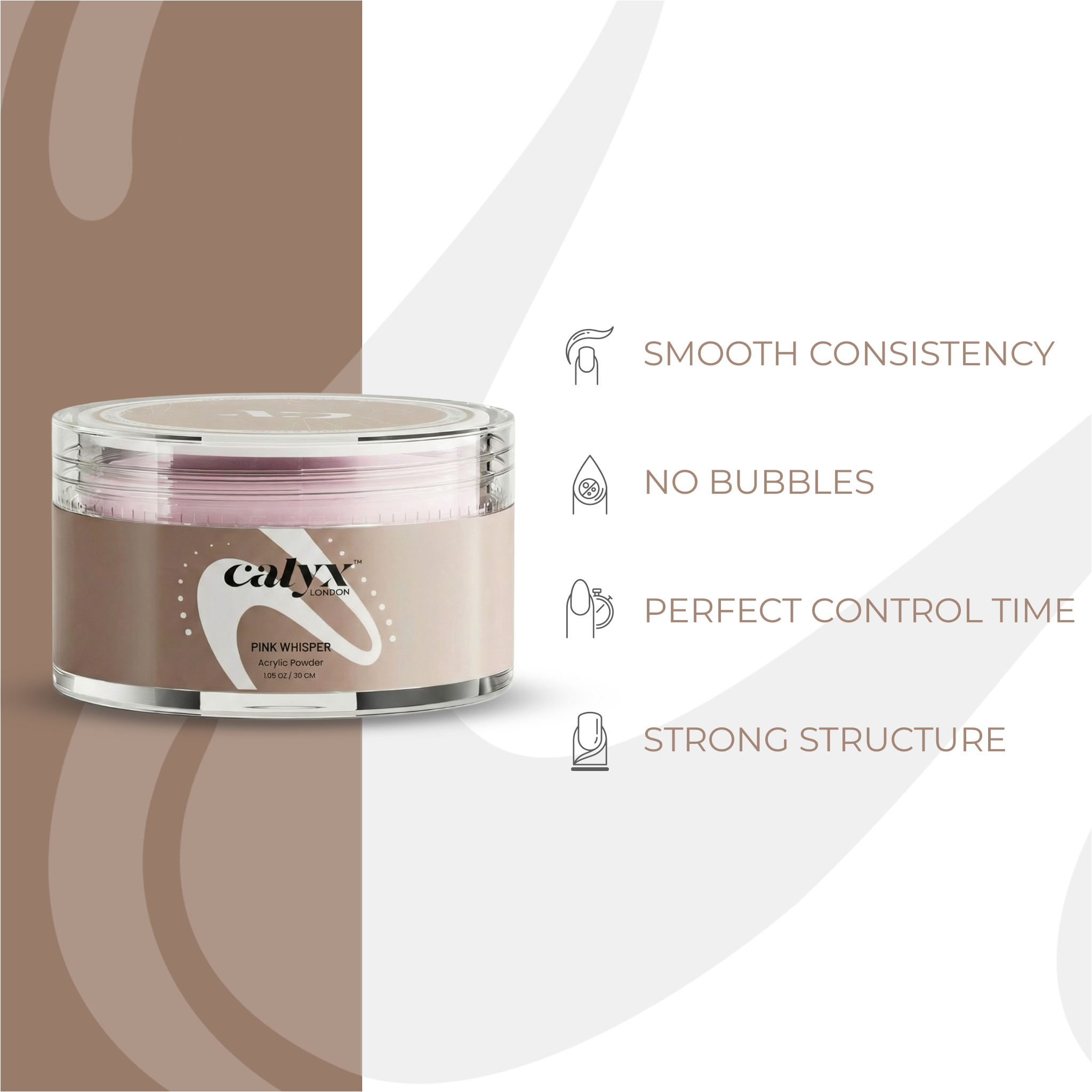 Acrylic Powder Pink Wishper | 30gm - Calyx Nails India