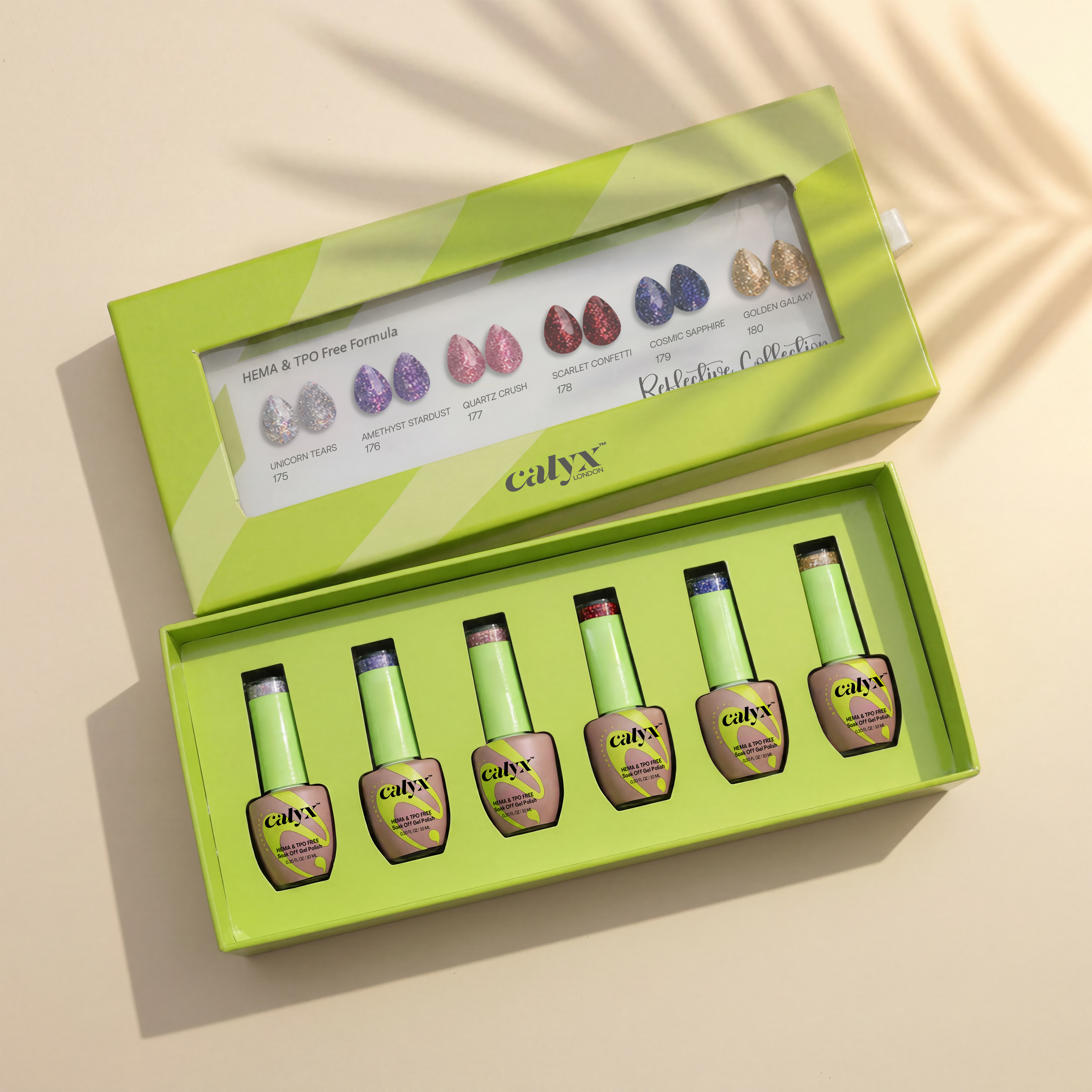 6 Shades Reflective Collection Gel Polish Kit - Calyx Nails India