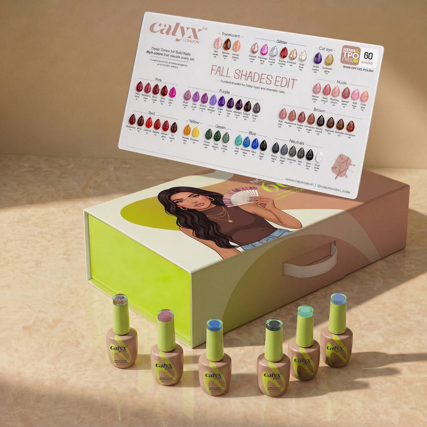 60 Shades Fall Edit Gel Polish Kit - Calyx Nails India