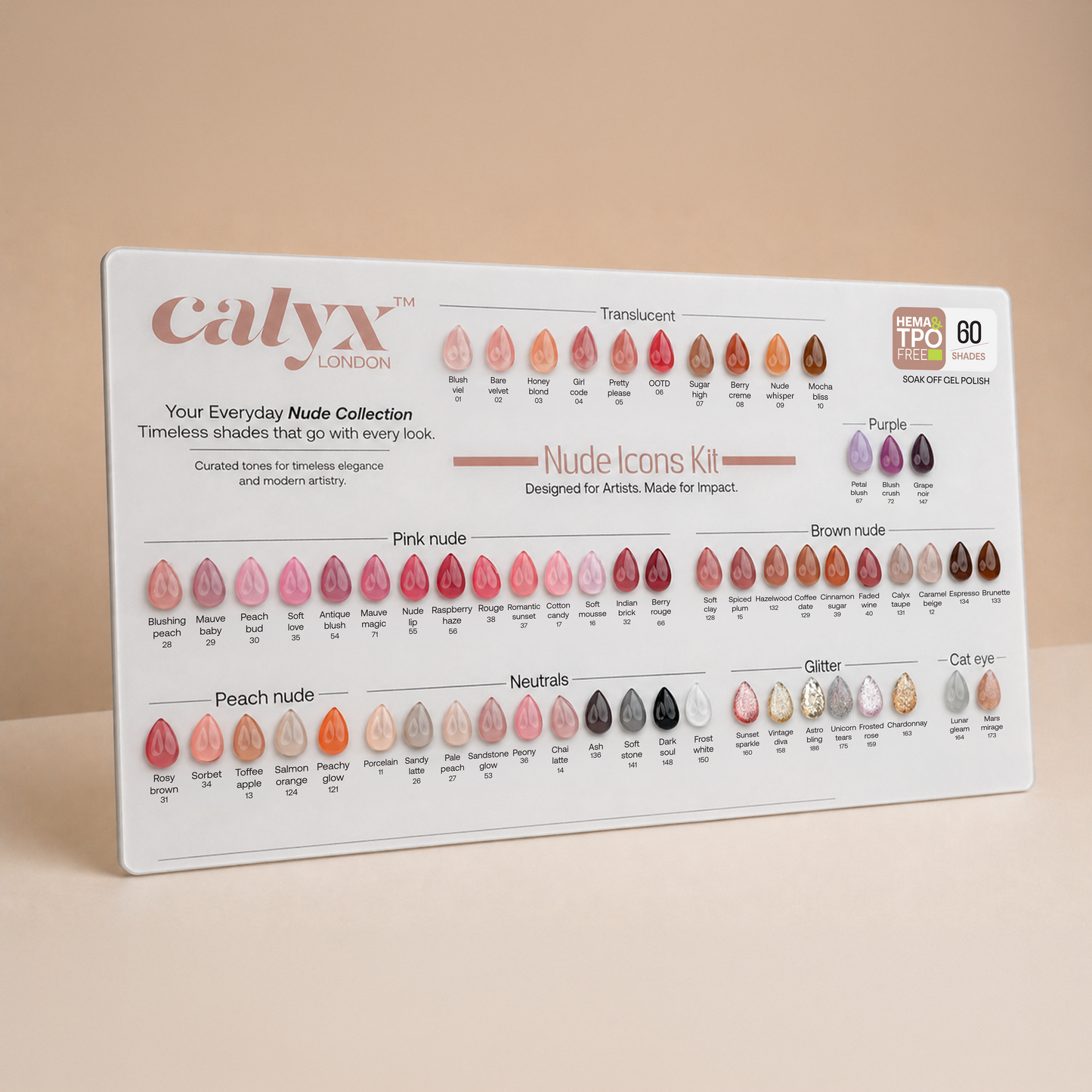 60 Shades Nude Icons Gel Polish Kit - Calyx Nails India