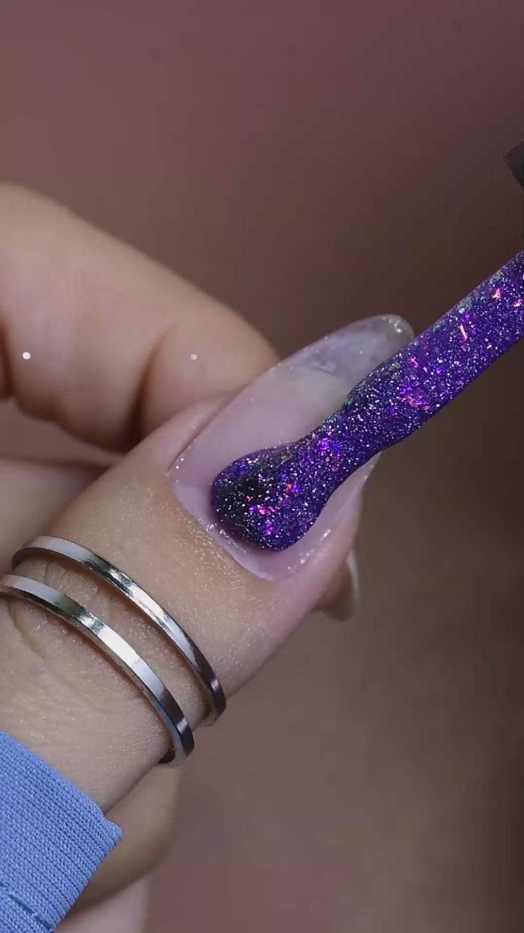 Amethyst Stardust Gel Polish | 176 | 15ml - Calyx Nails India