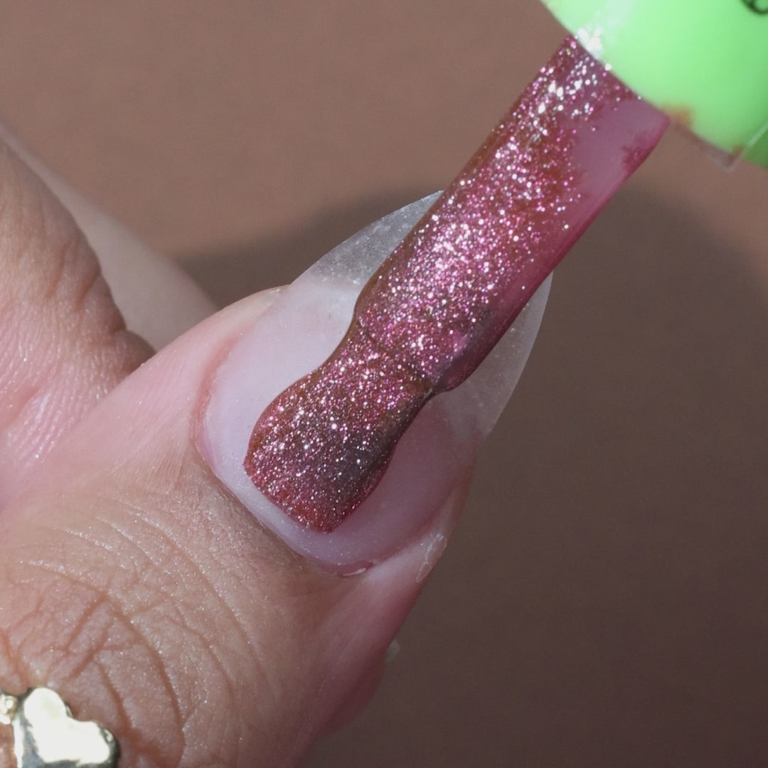 Pink Riviera Starfall Cat-Eye Gel Polish | 219 | 15ml - Calyx Nails India