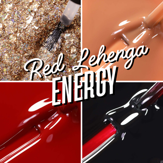 Red Lehenga Energy – Pro Bridal Season 4-Shade Collection - Calyx Nails India
